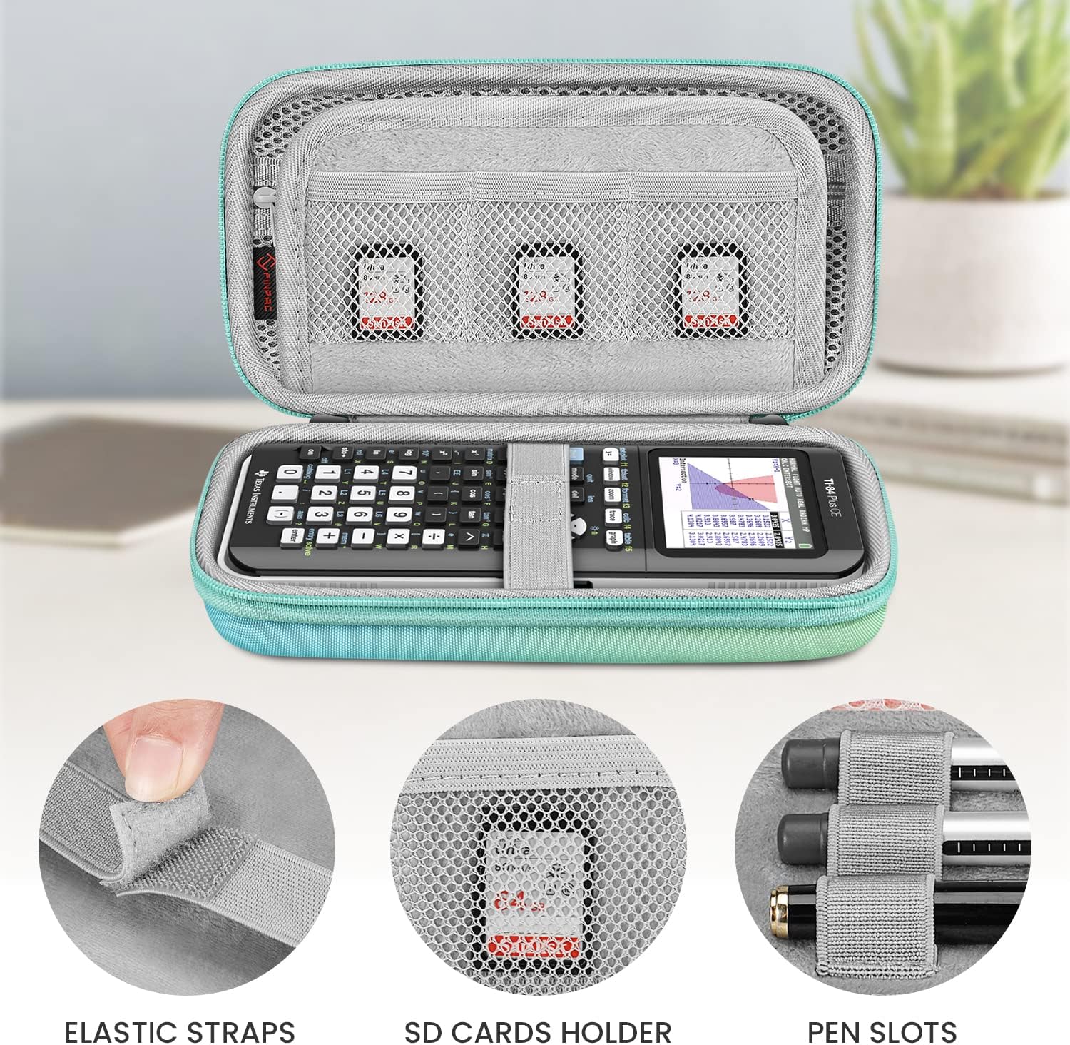 Fintie Funda de transporte para calculadora gráfica Texas Instruments TI-Nspire CX II CASTl-Nspire-CX-ll, TI-84 Plus CETI-84 Plus Color Graphing