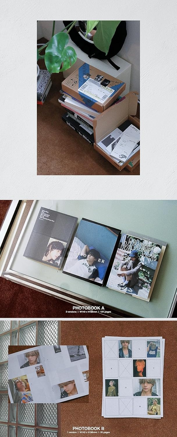 BTS V – Álbum Layover Rondom Ver. + Juego de tarjetas de fotos BTS