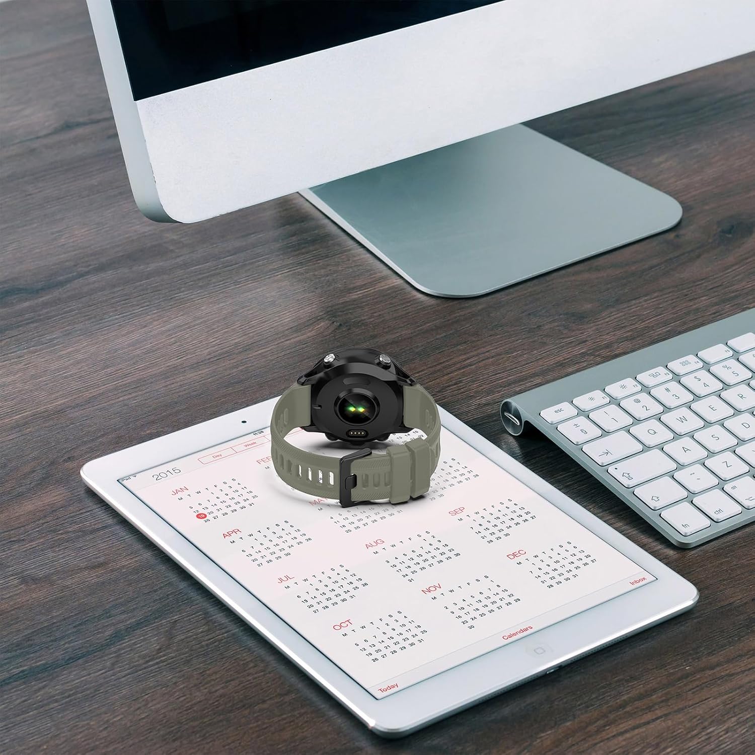 TopPerfekt Correa para reloj Garmin Forerunner 955  Correa de repuesto de silicona suave para reloj inteligente 955 compatible con mujeres y hombres