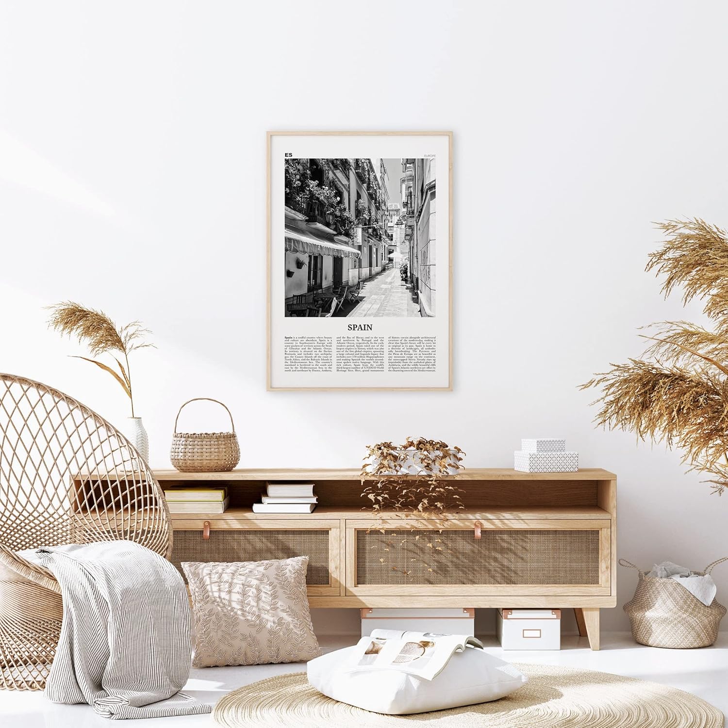 PosterSpain Print Black And White No 1, Spain Wall Art, Spain Poster, Spain Photo, Spain Wall Decor, España, Madrid, Barcelona, Andalusia