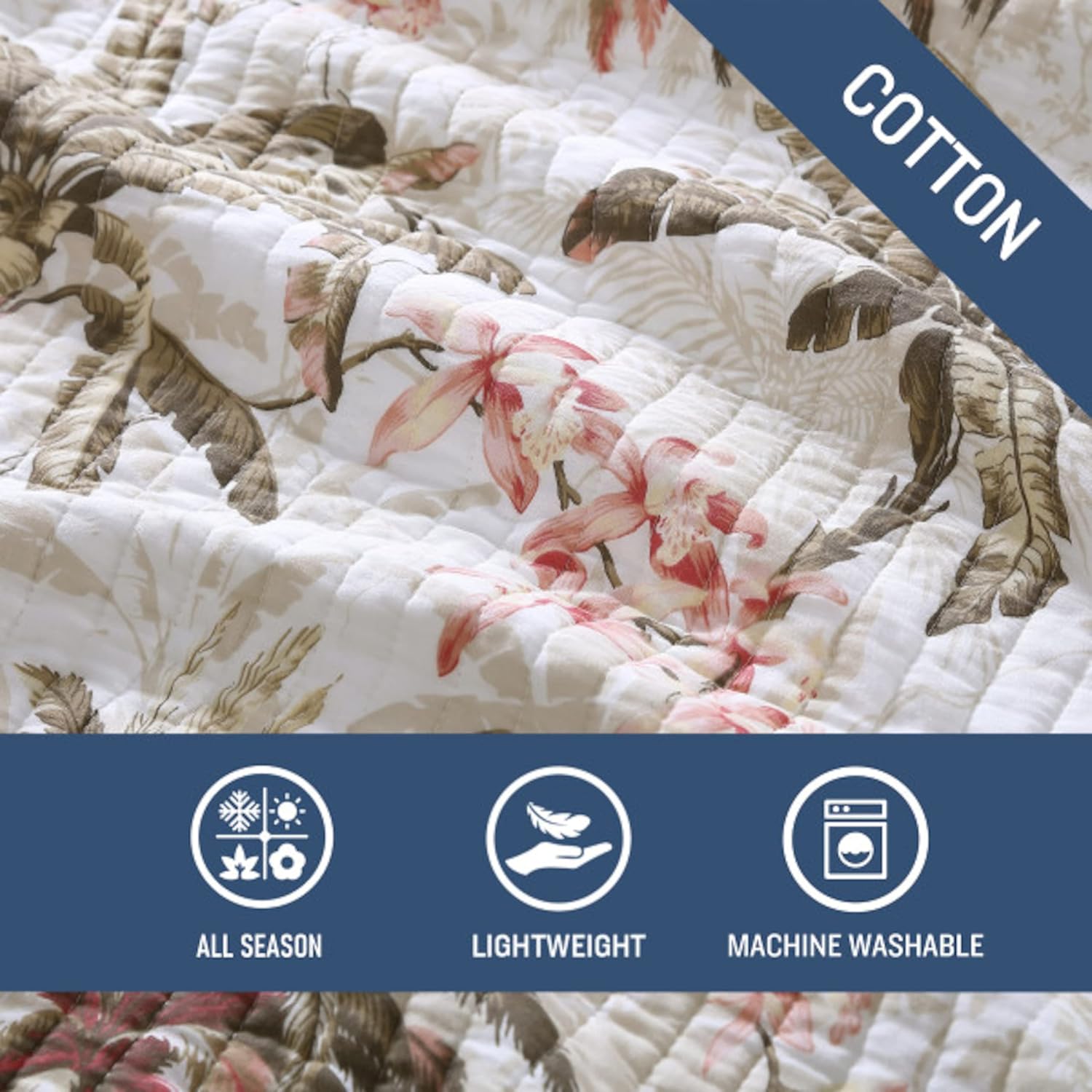 Tommy Bahama – Juego de sofá cama, ropa de cama de algodón con fundas de almohada y fundas de almohada a juego, decoración ligera para el hogar para