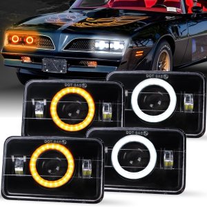 4X6 Led Headlights DOT Approved With 6500K High Low Beam High Brightness White DRL Amber Turn Signal Light Compatible for H4651 H4656 Peterbilt 379 4X6 Led Headlights DOT Approved With 6500K High Low Beam High Brightness White DRL Amber Turn Signal Light Compatible for H4651 H4656 Peterbilt 379