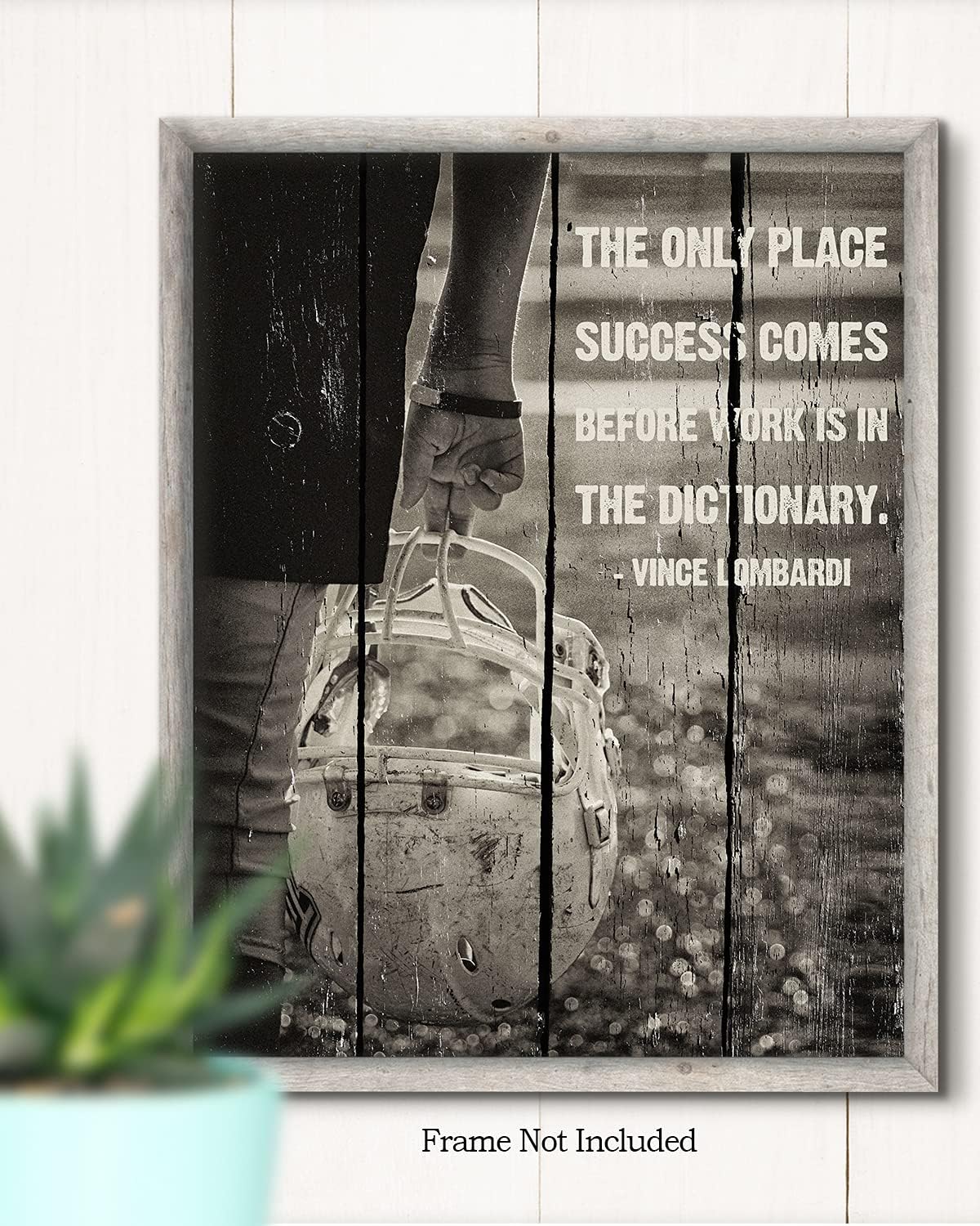 Govivo The Only Place Success Comes Before Work Is In The Dictionary. – Vince Lombardi – Impresión artística para decoración de pared – Obra de arte