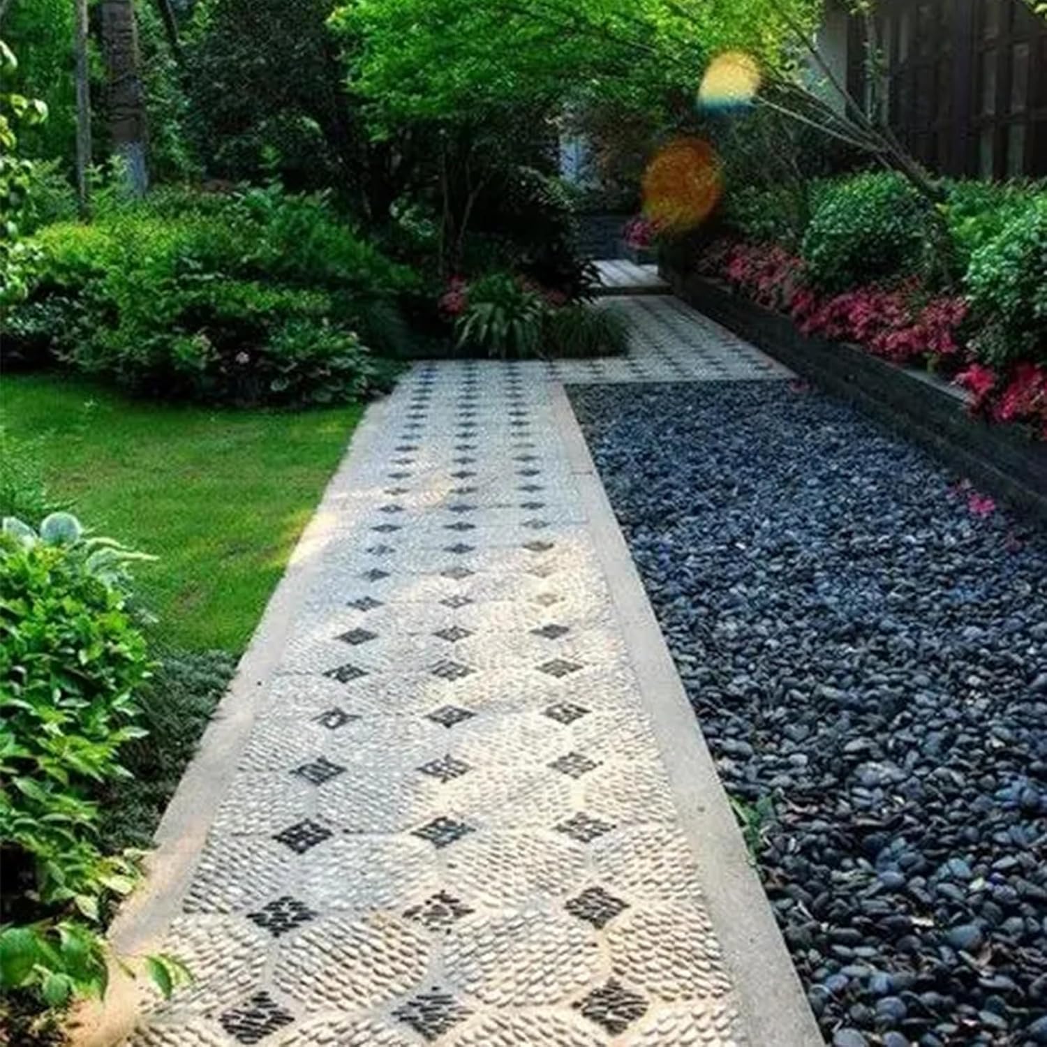 Piedras pulidas de 10 libras, piedras naturales a granel, rocas de paisajismo para plantas, acuario, pecera, grava decorativa, color negro, 0.39 a