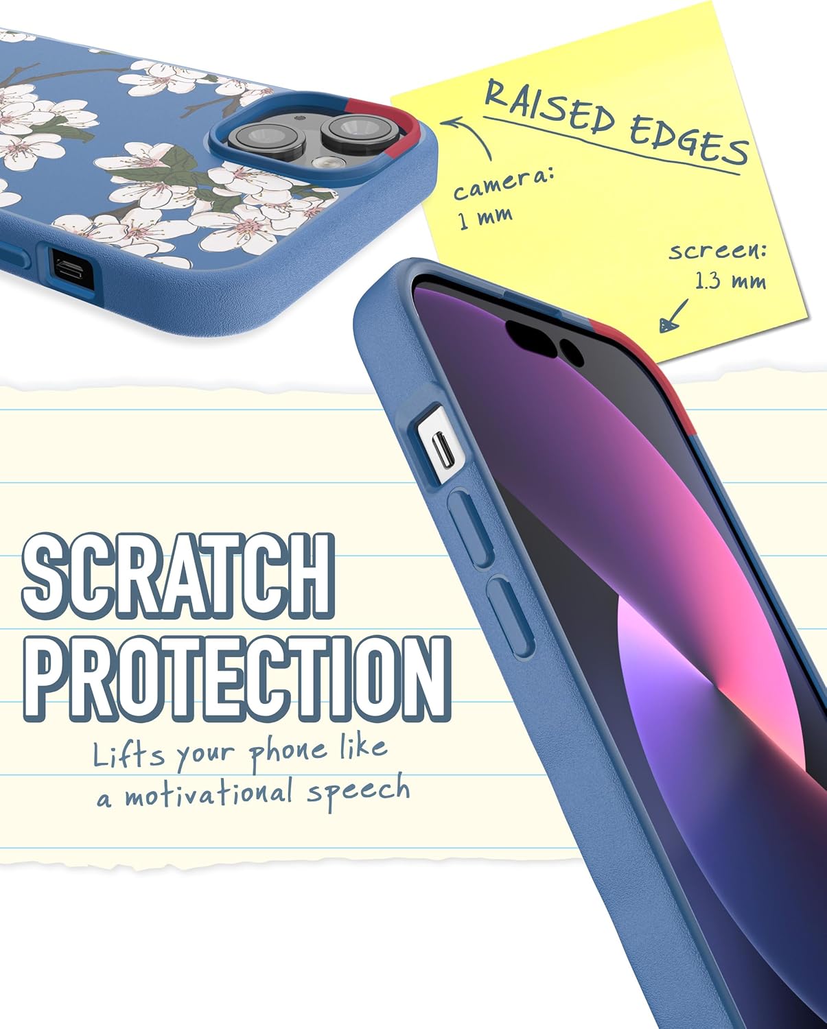 Smartish Funda magnética para iPhone 15 Plus, Gripmunk compatible con MagSafe ligera + protectora, funda de agarre delgadafina con forro de