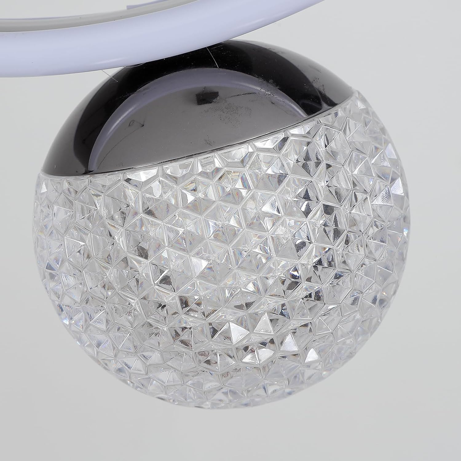Lámpara colgante moderna con forma de globo, lámpara colgante LED negra regulable, lámpara colgante de isla de cocina ondulada, luces colgantes para