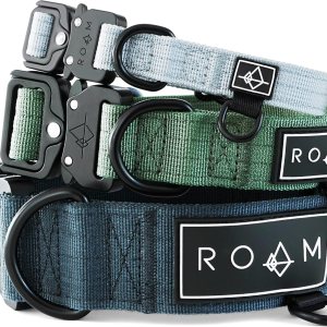 Made to ROAM – Collar de control Explorer de alta calidad, ajustable, de nailon resistente con hebilla metálica de liberación rápida y mango de Made to ROAM – Collar de control Explorer de alta calidad, ajustable, de nailon resistente con hebilla metálica de liberación rápida y mango de