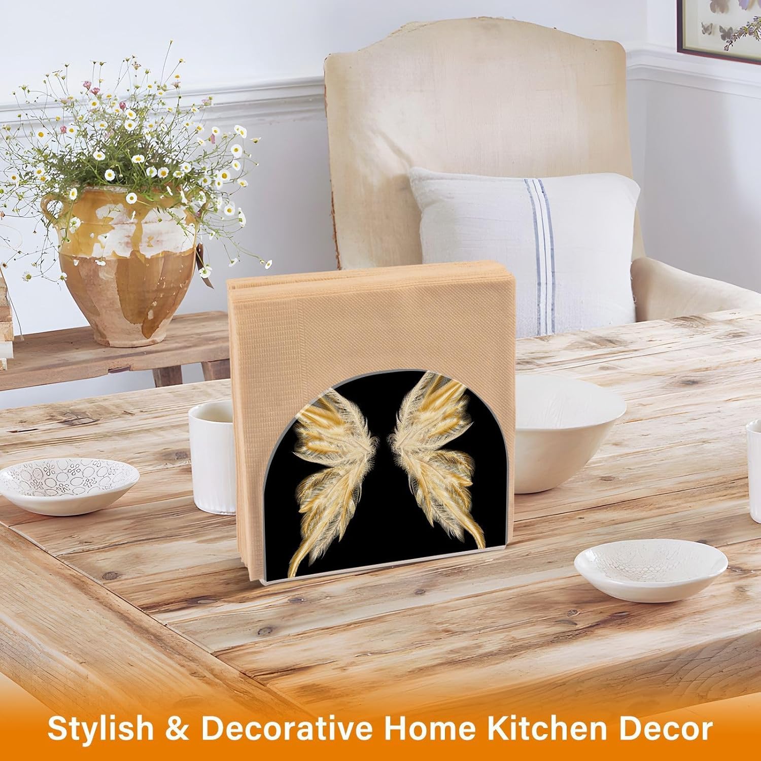 Servilletero de acrílico  Soporte para toallas de papel en transparente  Moderno soporte decorativo para servilletas de invitados para el hogar,