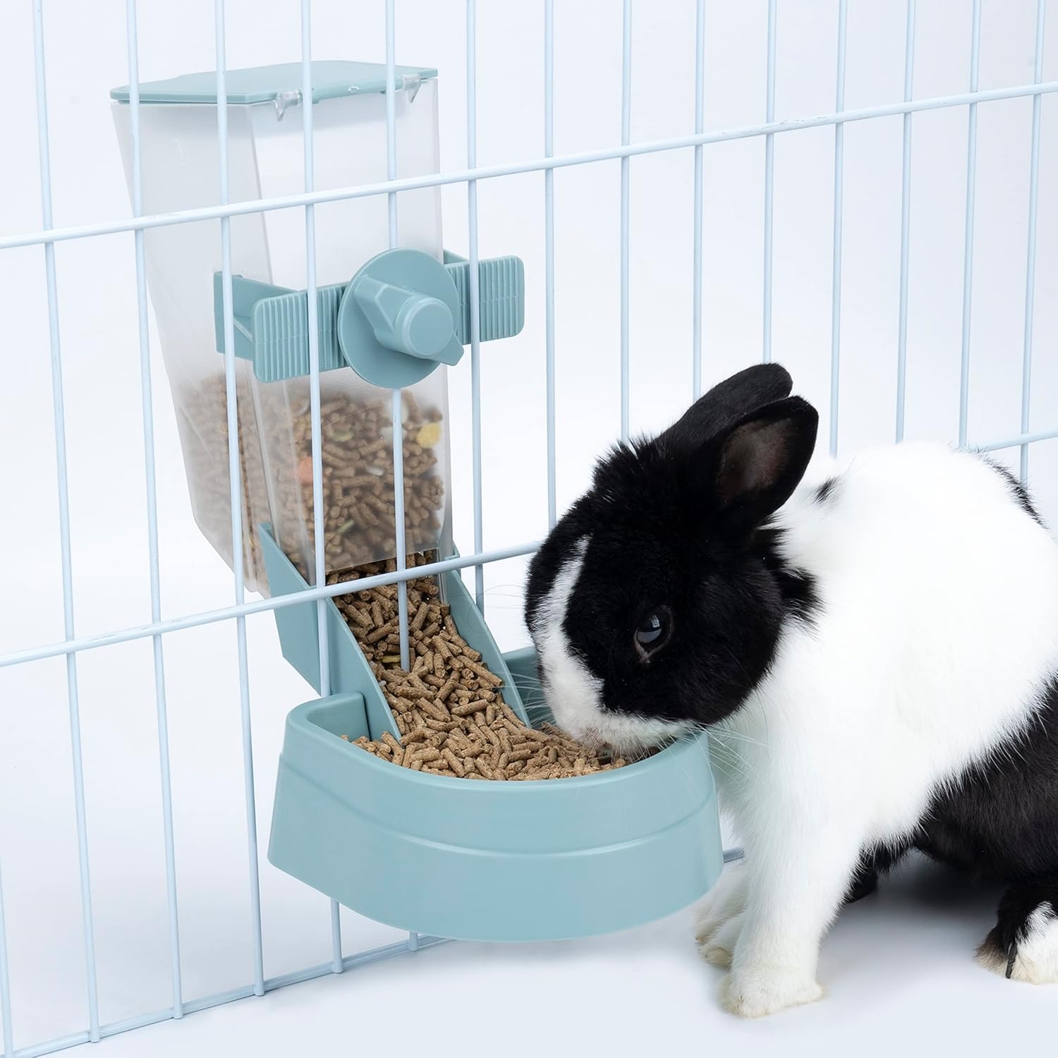 Comedero colgante de alimentos para mascotas para jaulas y jaulas, alimentador de jaula para mascotas para animales pequeños, gatos, cachorros,