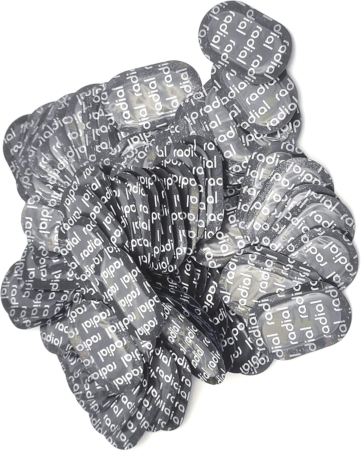 100 piezas XTMC V-1100 Parche radial ovalado pequeño universal de reparación de neumáticos parche frío para coche de pasajeros 1 38 pulgadas x 2 38