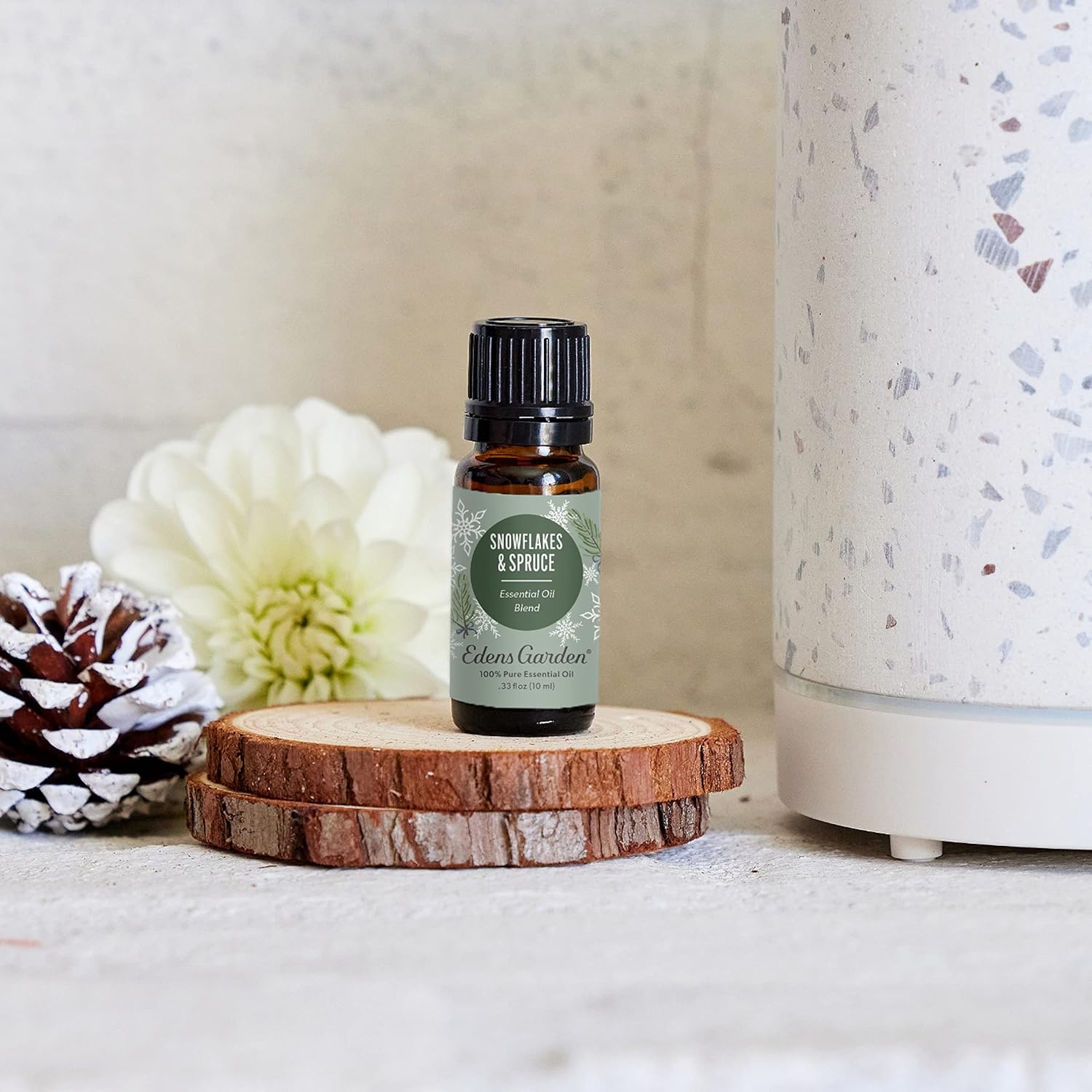 Edens Garden Snowflakes & Spruce Edición Limitada Holiday Essential Oil Synergy Blend, 100% puro grado terapéutico (mezclas de aceites esenciales