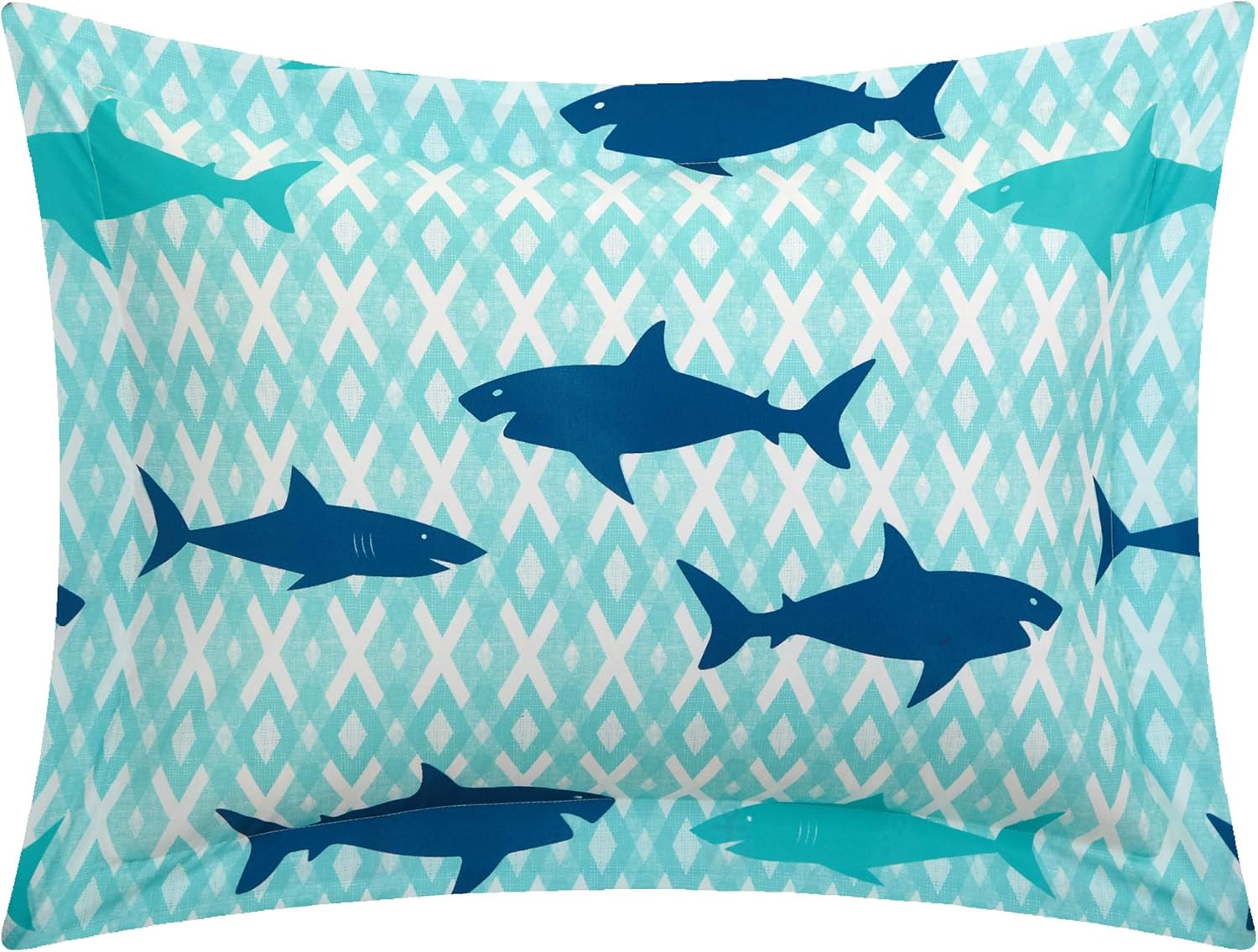 Idea Nuova Sea Shark – Cama en una bolsa, individual, multicolor azul