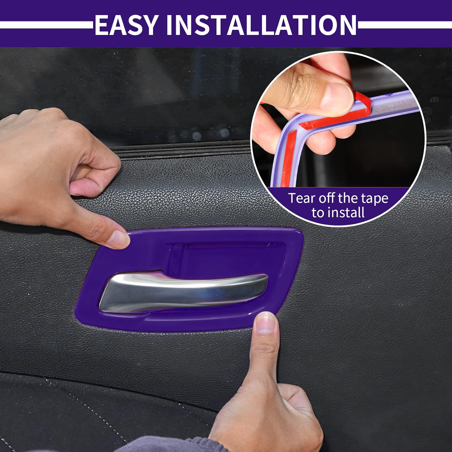 JWWY Cubierta para manija interior del cuenco de la puerta, ajuste para Dodge Charger 2011-2024+, accesorios interiores, Chrysler 300, 5 unidades,