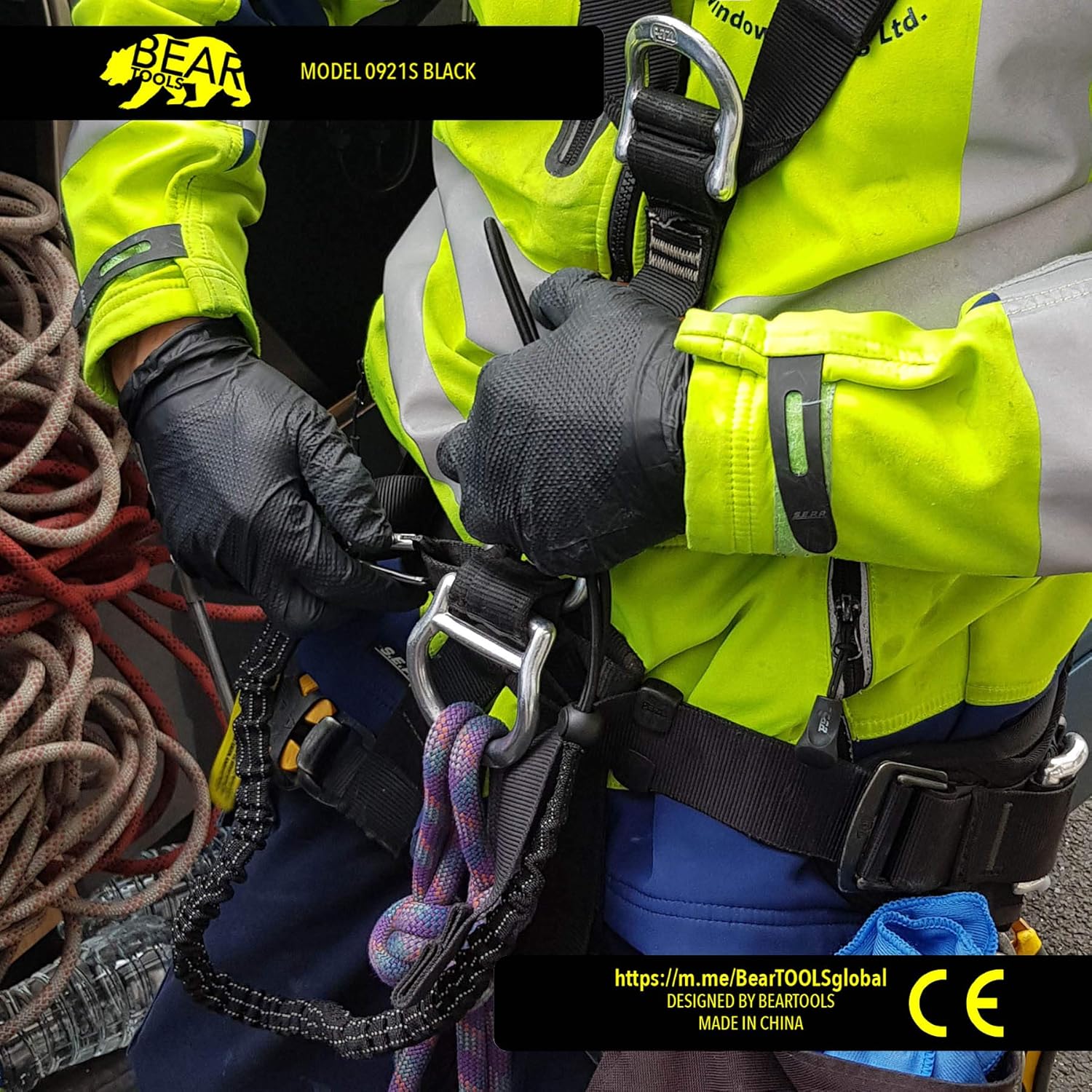 BearTOOLS – Cordón para herramientas con mosquetón único y extremo de bucle ajustable, longitud estándar, límite de peso máximo de 17.6 lbs17.6