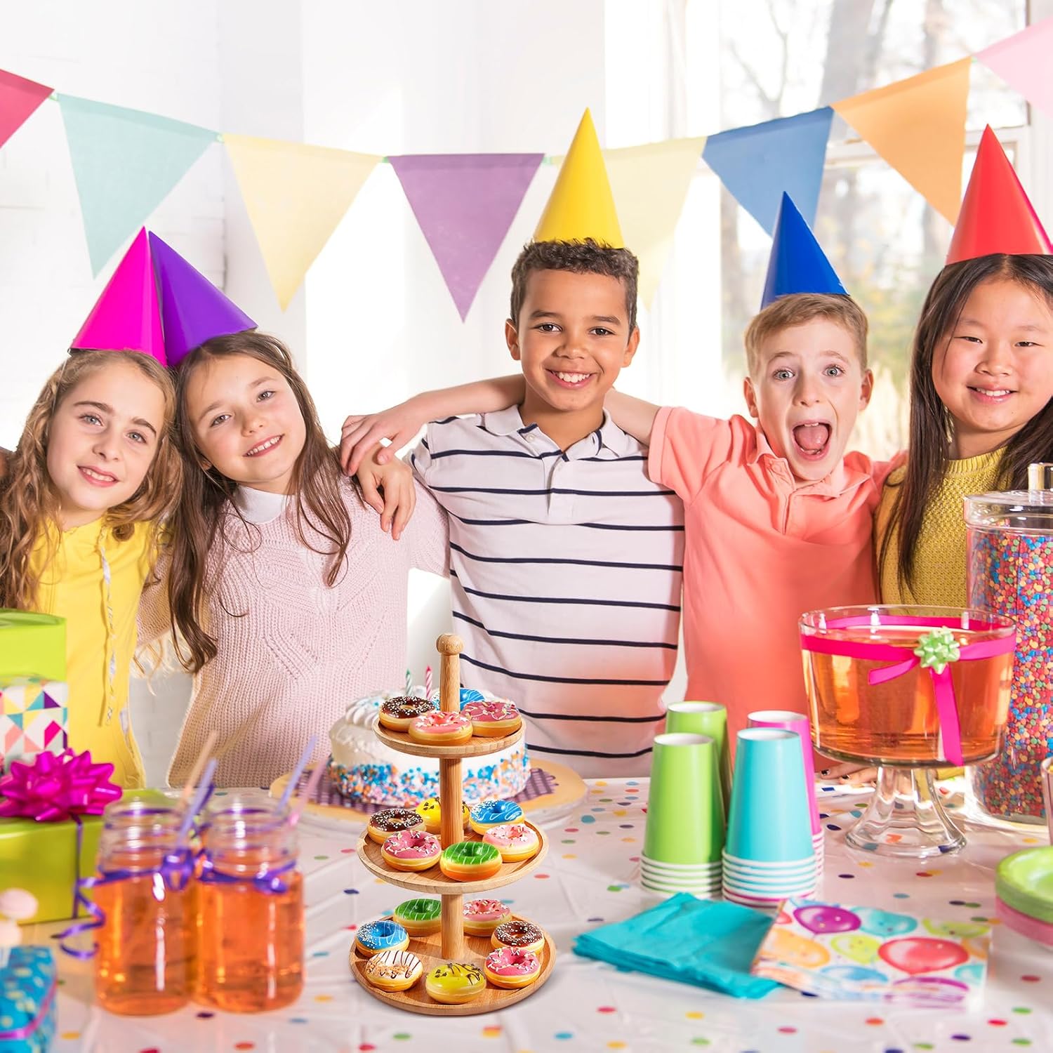 8 donas falsas realistas de donas artificiales, comida falsa, pasteles, postres, decoración de donas, juguetes para fiesta de donas, suministros de