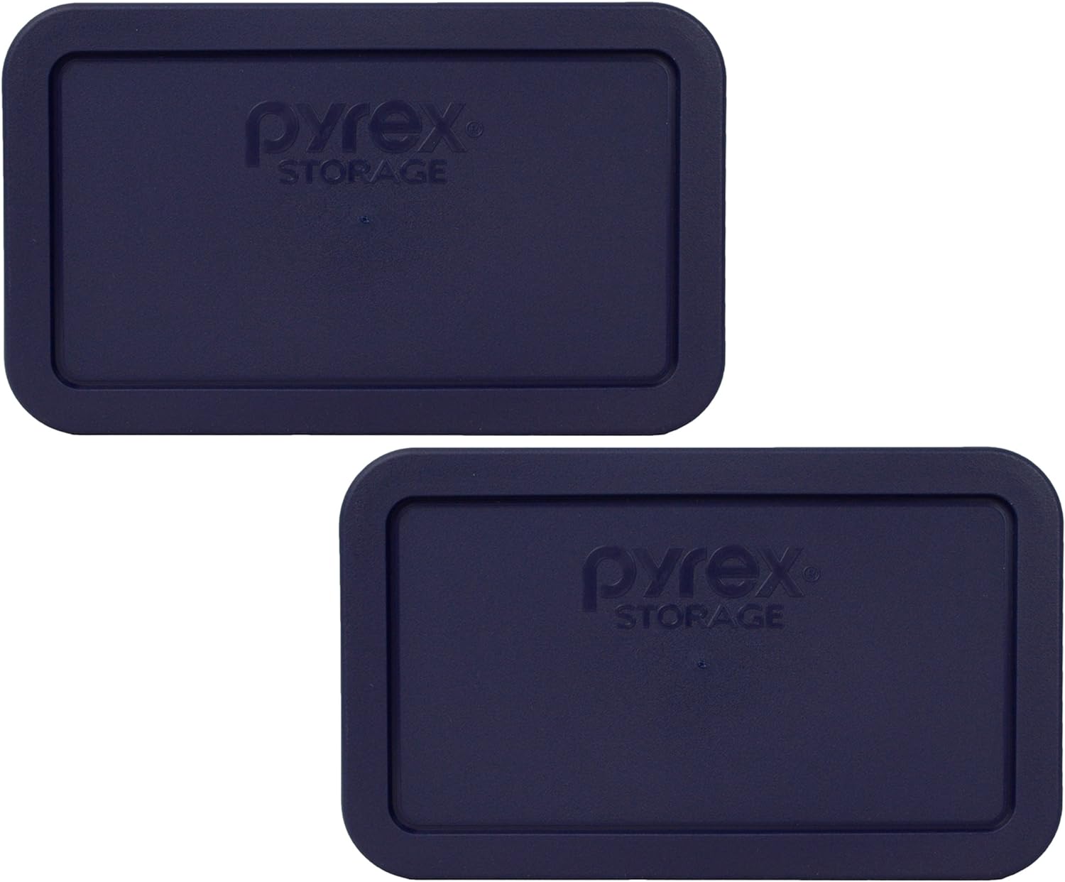 Pyrex Bundle – 2 Artículos 7214-PC 4.8-Cup Tapas de almacenamiento de alimentos de plástico azul oscuro hechas en los Estados Unidos