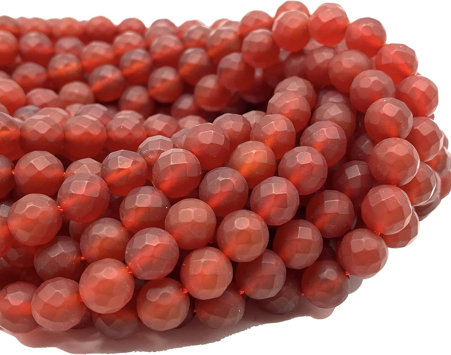 ABCGEMS – Cuentas de cornalina de arándano madagascan con acabado mate (no enceradas, no pulidas) para hacer joyas de piedras preciosas naturales,