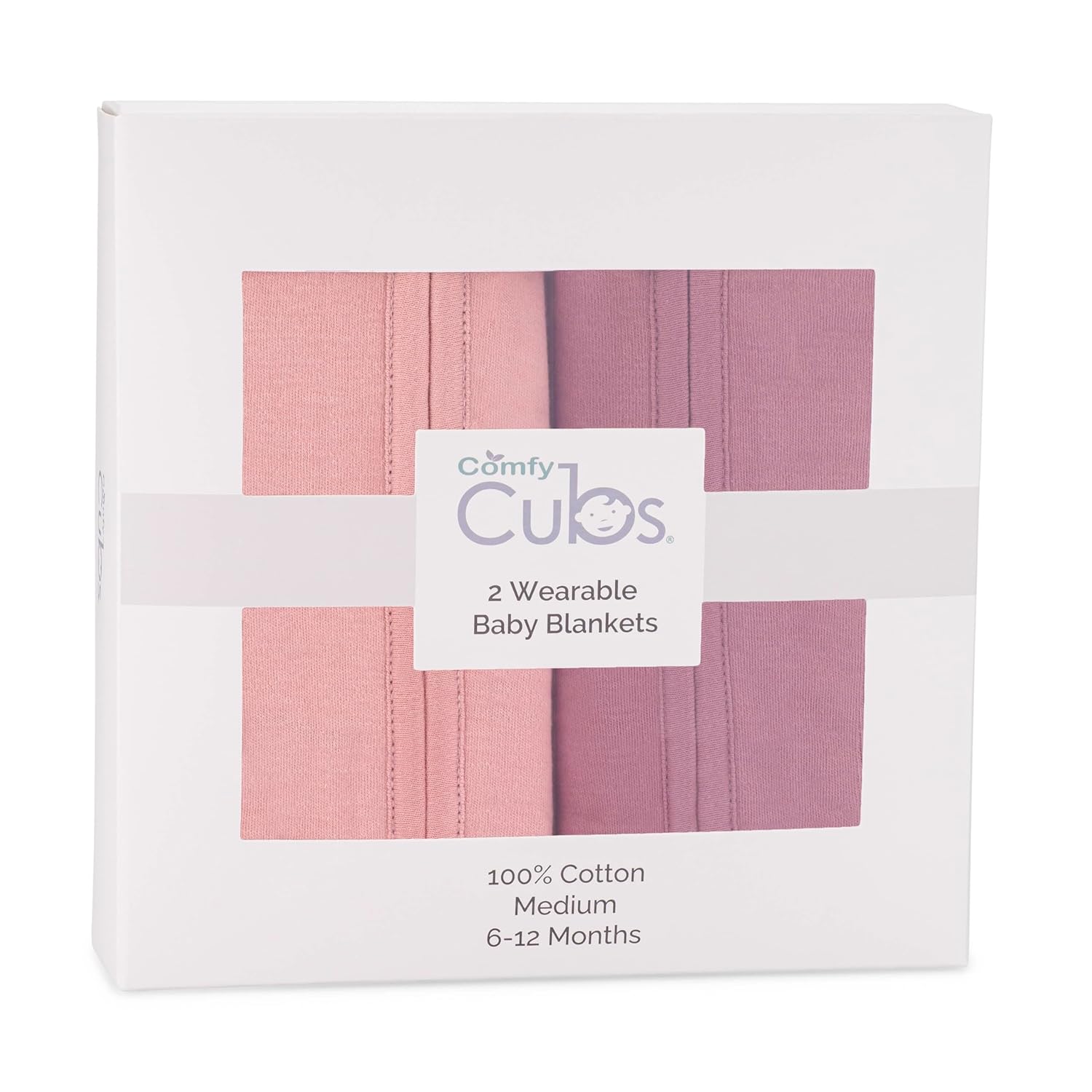 Comfy Cubs Saco de dormir, saco para bebé, paquete de 2, manta transpirable para recién nacidos y niños pequeños, mameluco lindo y cómodo, suave de