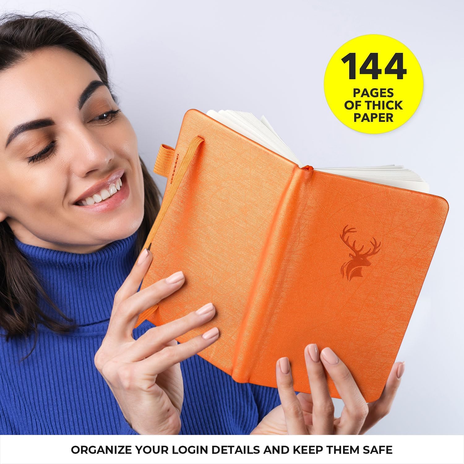 Libro de contraseñas con pestañas alfabéticas, pequeño guardián de contraseñas con espacio adicional para cambiar la contraseña. Cuaderno de