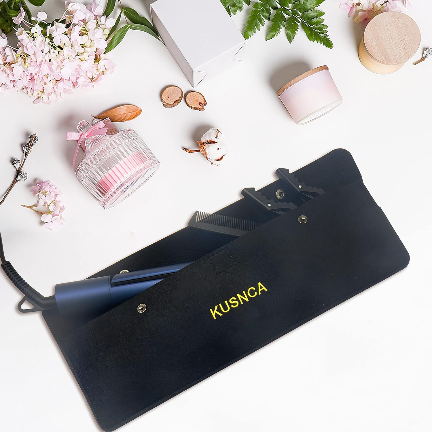 Plancha plana profesional de titanio, alisador de pelo y rizador 2 en 1, alisado de iones negativos, paquete de viaje de doble voltaje, función