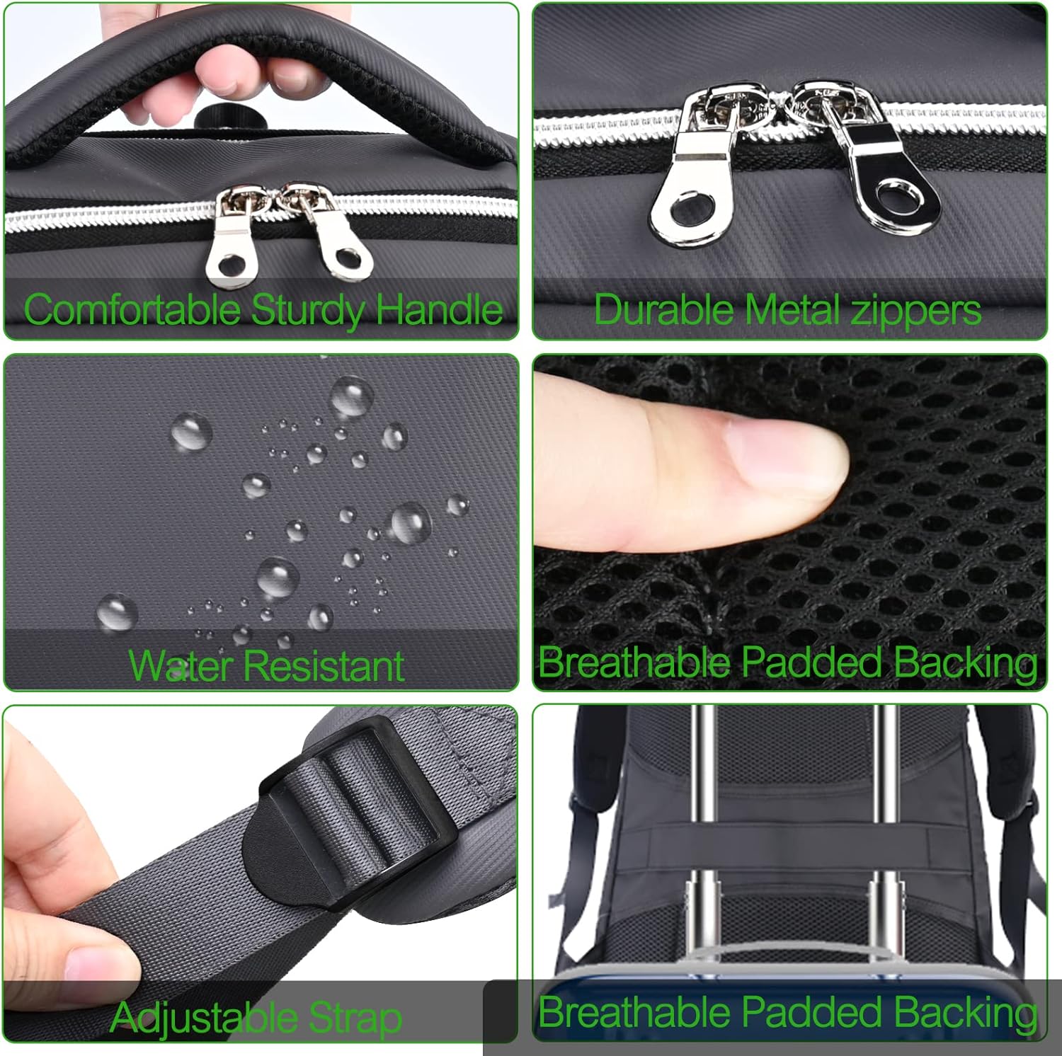 Mochila para laptop de negocios para hombres y mujeres con puerto de carga USB, duradera mochila universitaria para computadora, Gris, Mochilas de
