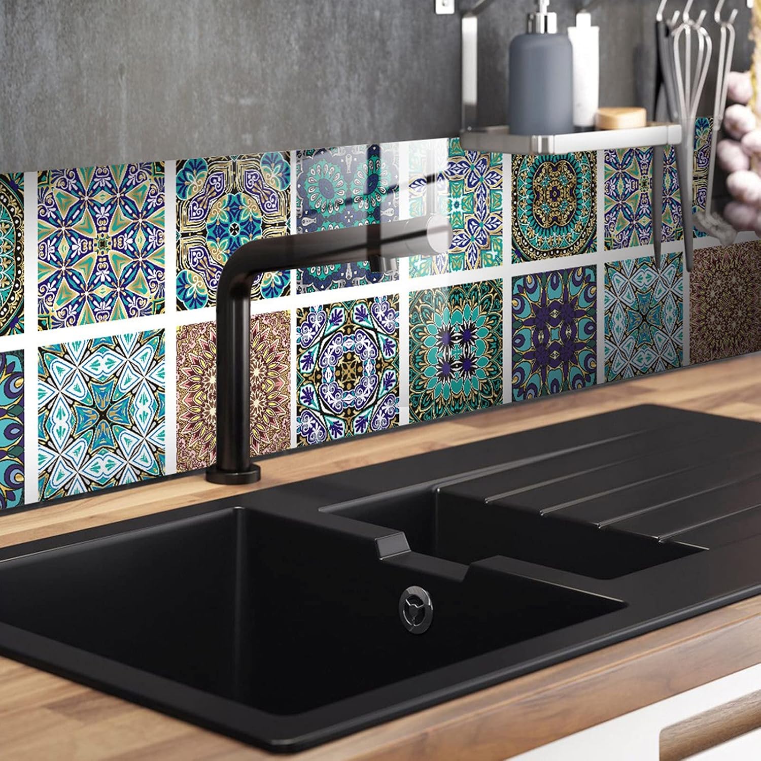 10 hojas de azulejos autoadhesivos para salpicaduras de cocina, despegar y pegar, ladrillos de cocina, azulejos de pared 3D autoadhesivos para