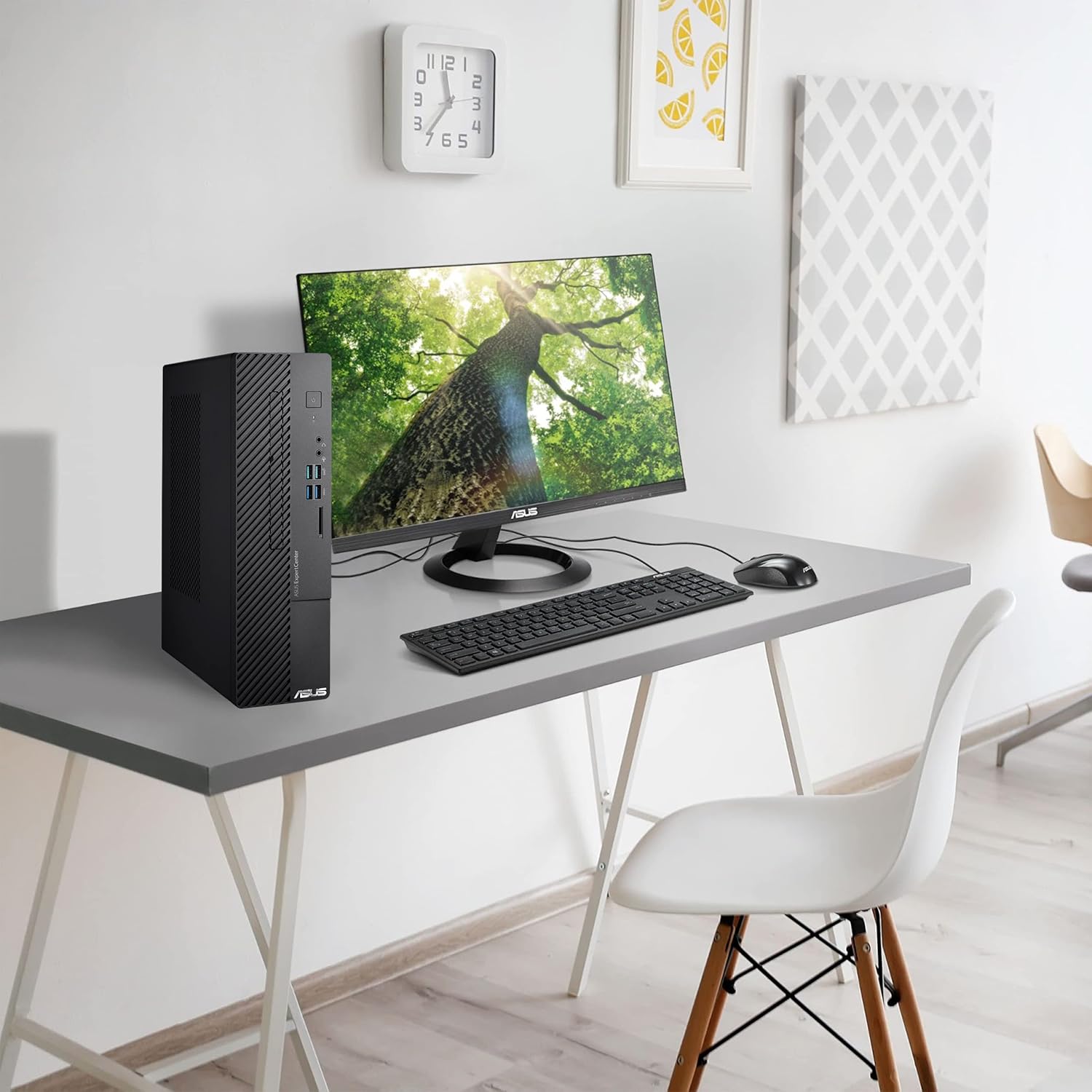 ASUS ExpertCenter D500SC – PC de escritorio con factor de forma pequeño, Intel Core i5-11400, 8 GB de RAM DDR4, 256 GB PCIe SSD, TPM, Windows 10