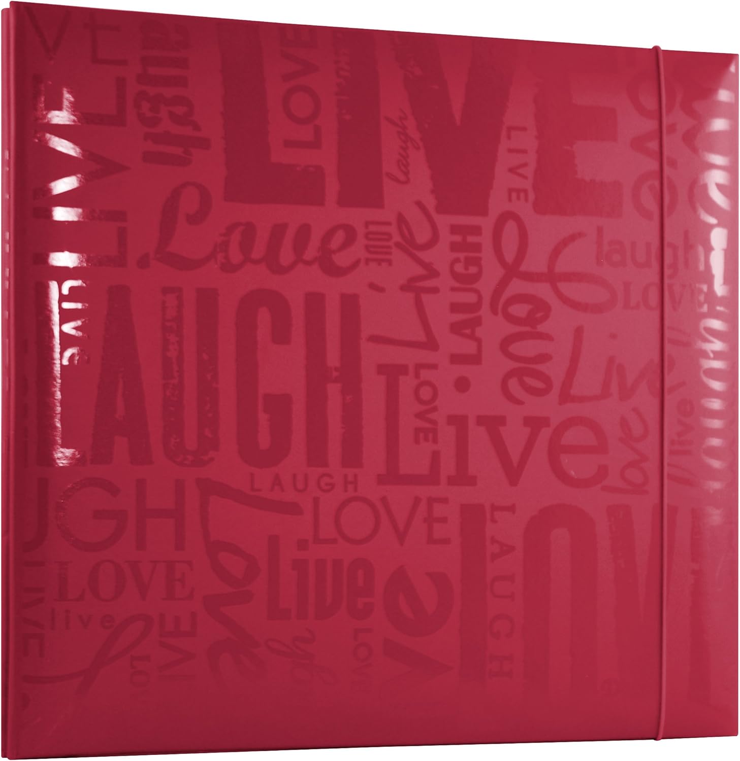 Álbum de MCS, con palabras estampadas con brillo, para fotos de 12 x 12, estampado con Memories, tamaño total 13.2x 12.5