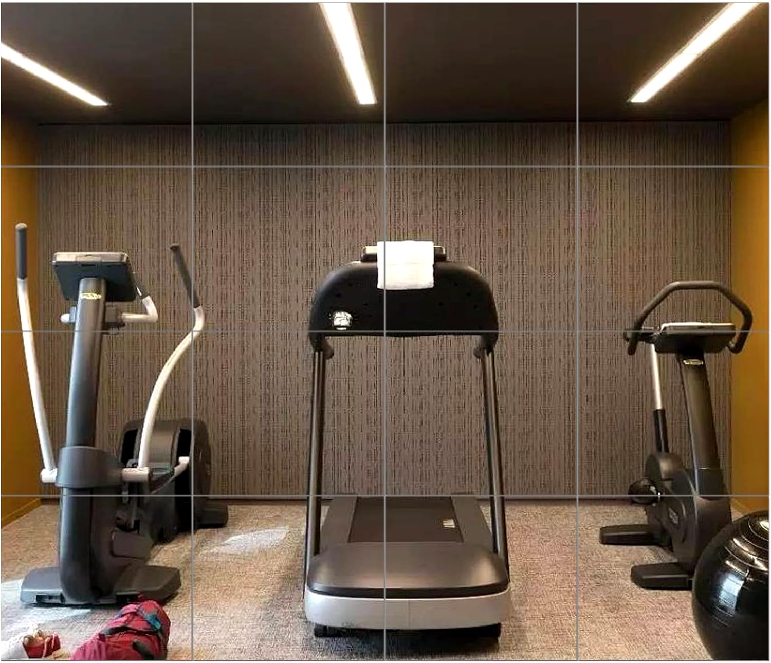 FOLUVUR Espejo de gimnasio en casa de 14 x 12 pulgadas, espejo de pared de vidrio de longitud completa, espejo de puerta, espejo de pared de cuerpo