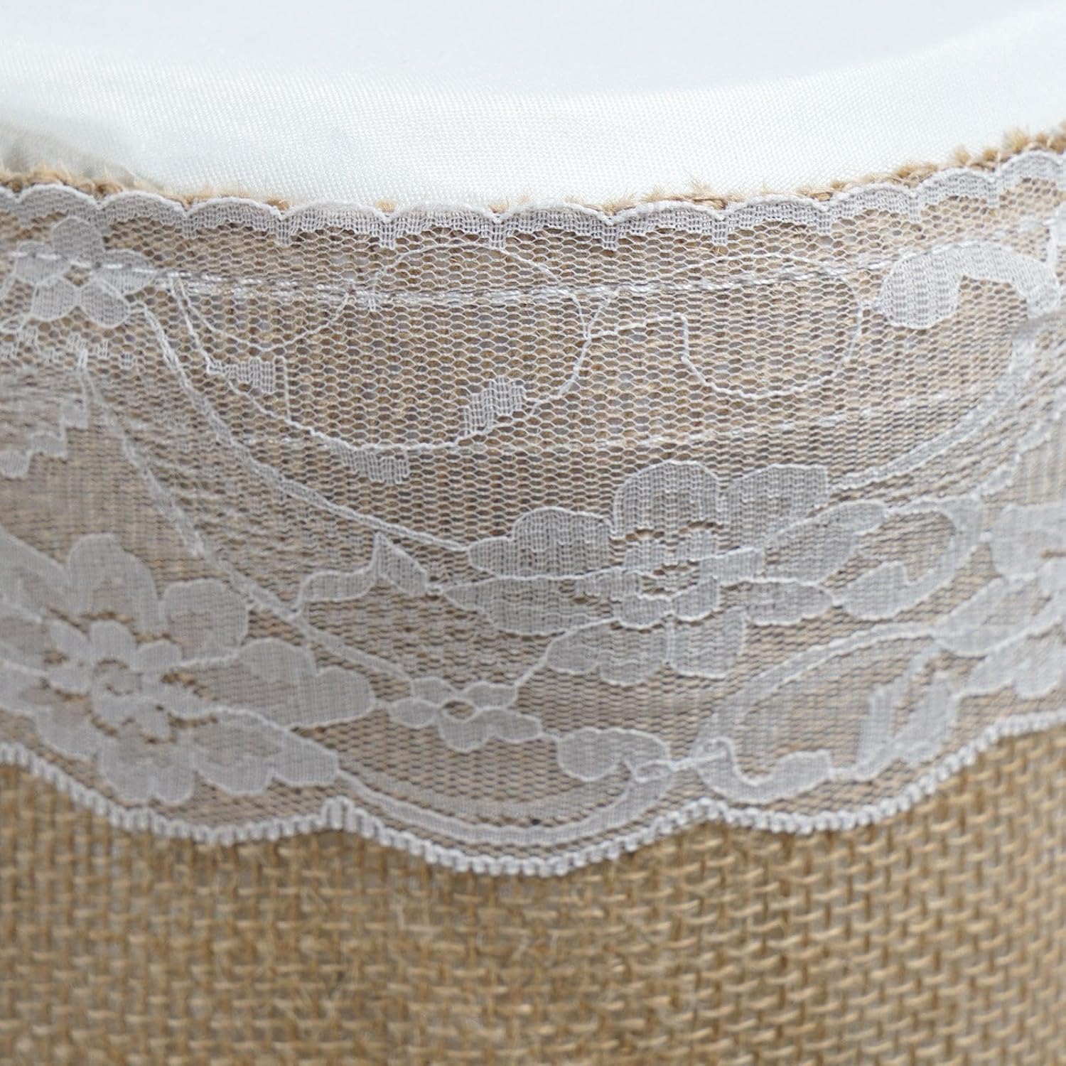 Efavormart – Falda de mesa de yute natural de 17 pies