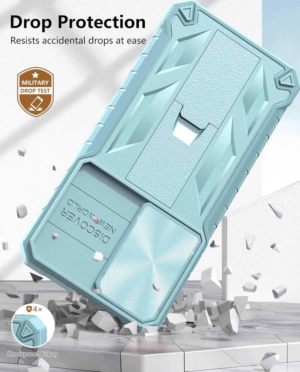 WTYOO Funda para Samsung Galaxy S22-Plus Grado Militar a prueba de caídas Carcasa de TPU mate resistente  Protección duradera a prueba de golpes