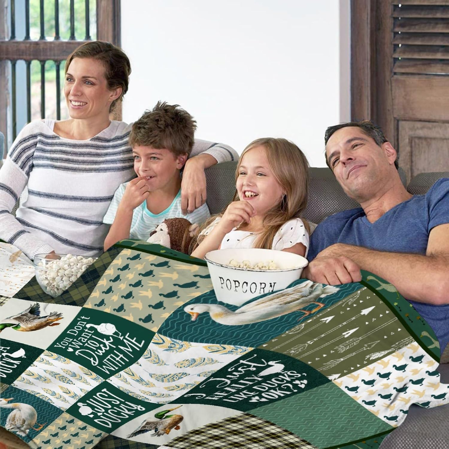 Manta de pato mallardo, ultra suave y acogedora para niños pequeños, mujeres y hombres, bonita manta de pato para sofá y cama, regalos de pato al