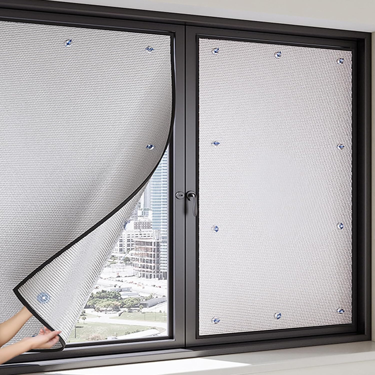Película de teñido de ventana con control de calor 99% anti UV, película aislante 100% de bloqueo de luz, visera solar de papel de aluminio,