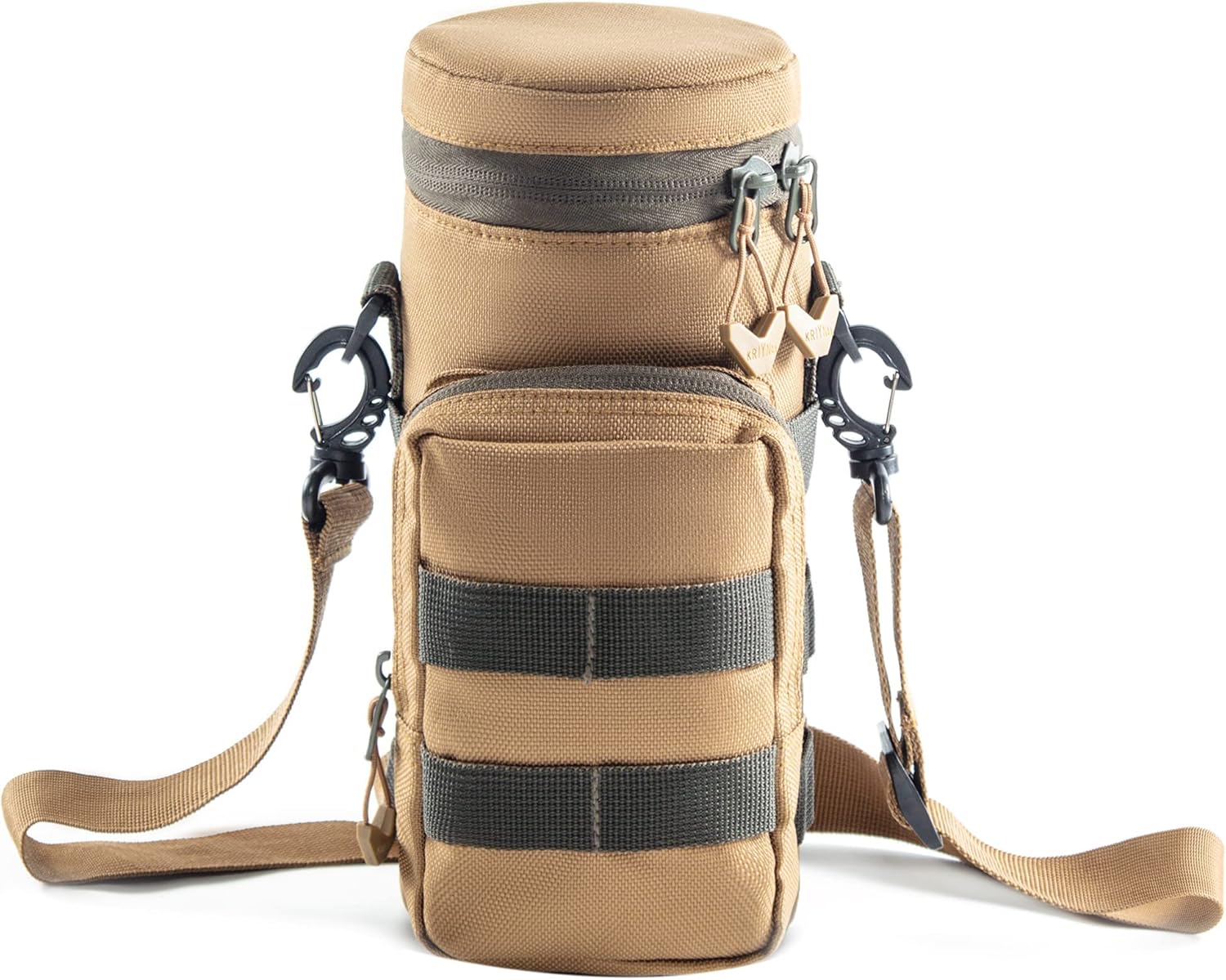 KRIYNAA Bolsa táctica para botella de agua del ejército, para actividades al aire libre, escalada, ciclismo, senderismo, tour