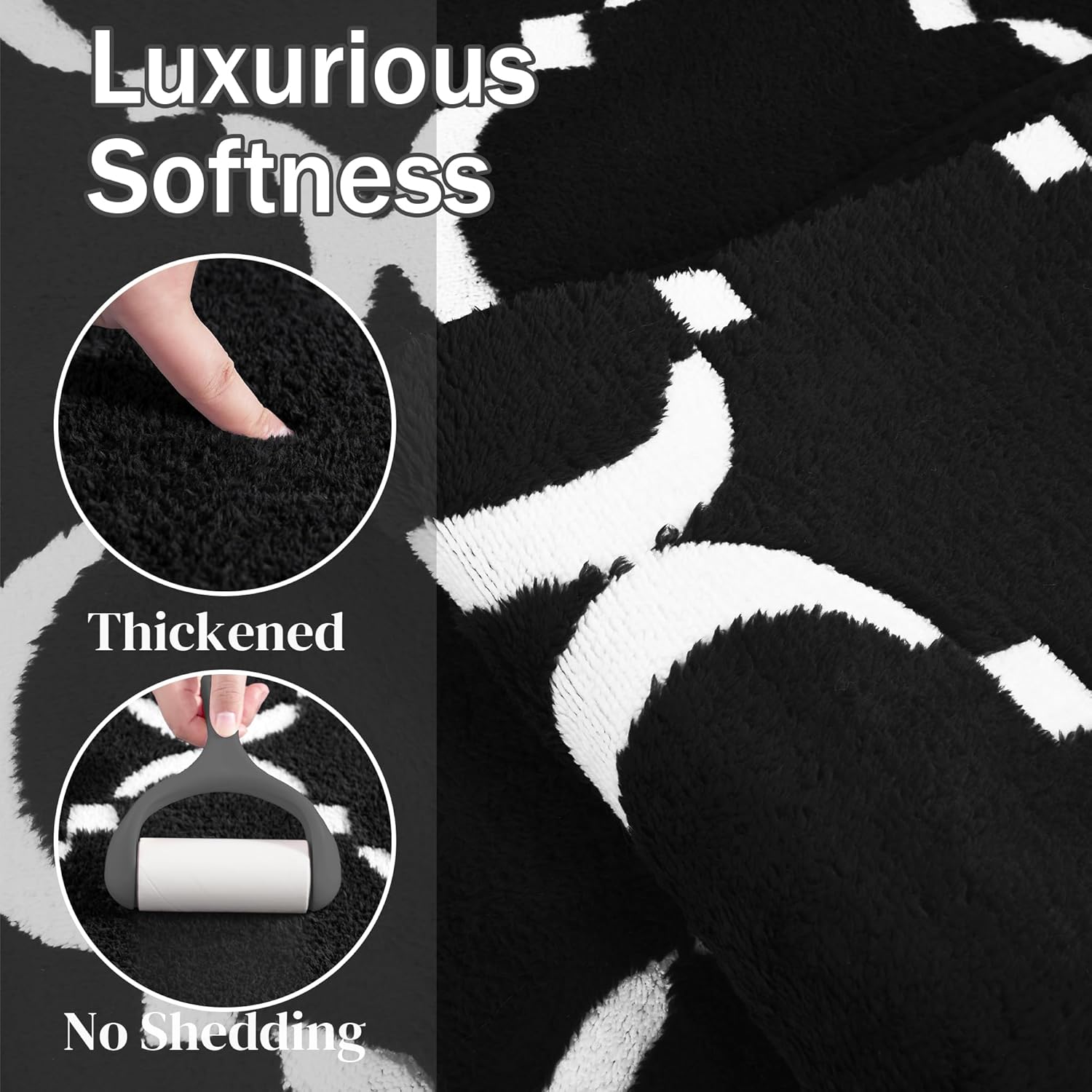 YJ.GWL Alfombra geométrica grande y suave para dormitorio, sala de estar, 6 x 9 pies, alfombra moderna de espuma viscoelástica para interiores,