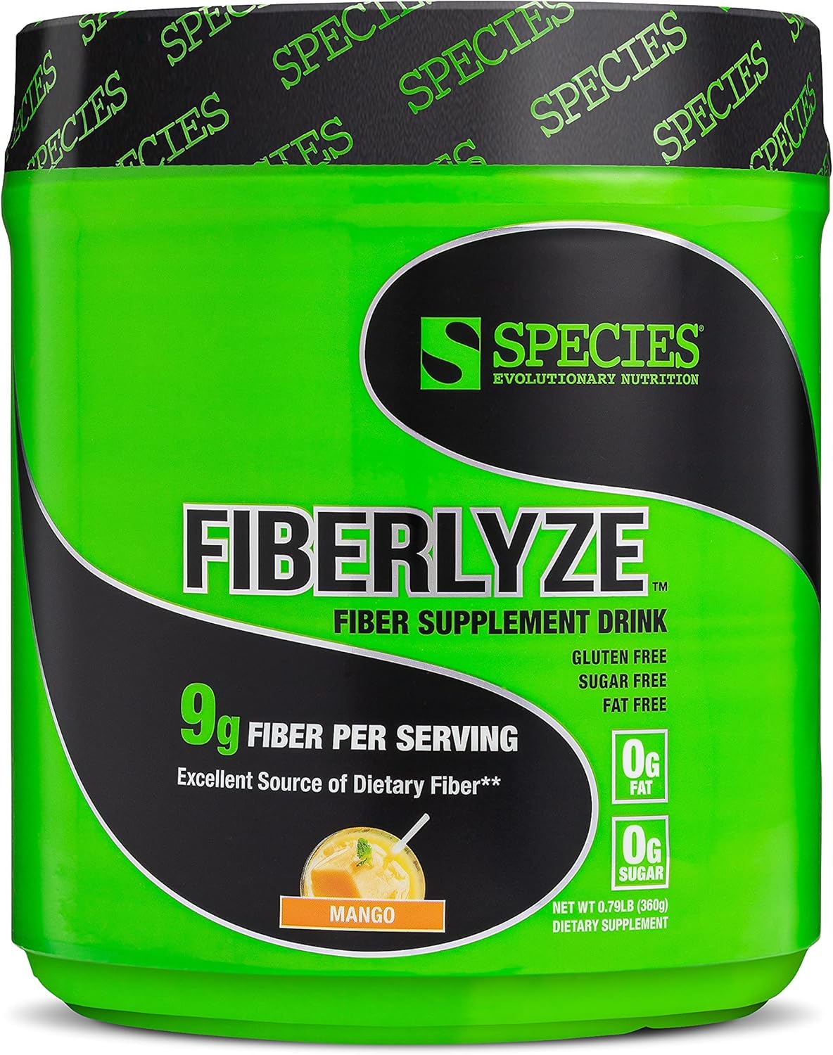 Species Nutrition Suplemento de fibra Fiberlyze, polvo de fibra soluble e insoluble a base de psyllium para colon saludable, funciones digestivas