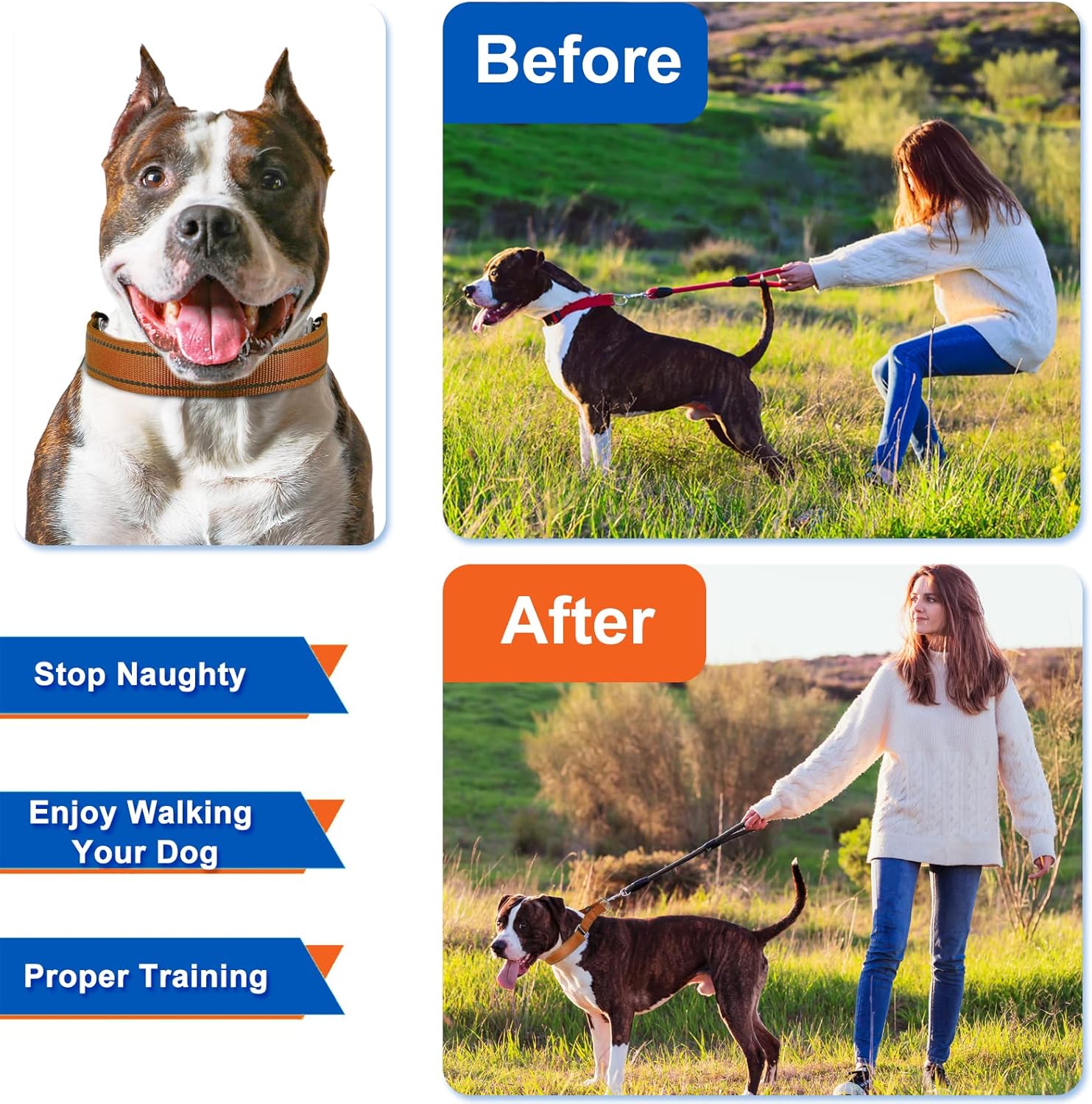 Supet Collar de punta para perro, collar de estrangulador ajustable para perro con hebilla de liberación rápidacubierta de nailon para perros