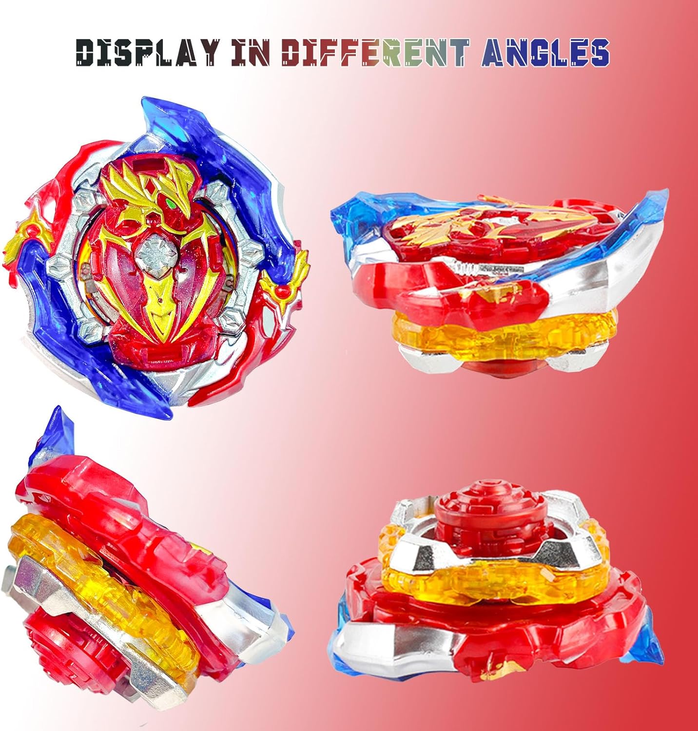 Zelzen Bey Burst Blade Gyro juguete, Bey Metal Fusion Spinning Battling Top Blades con lanzador de cuerda y asa, juegos de lucha de cumpleaños para