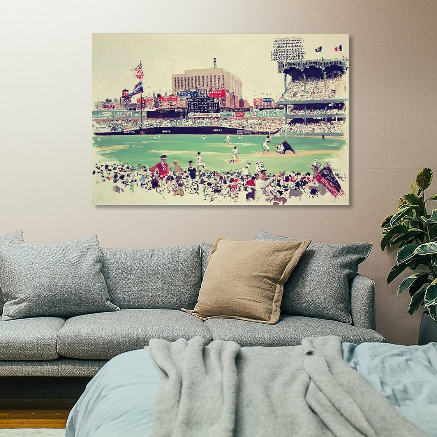 Póster de pintura abstracta del estadio de los Yankees de Nueva York, pinturas artísticas de pared, lienzo, decoración de pared, decoración del