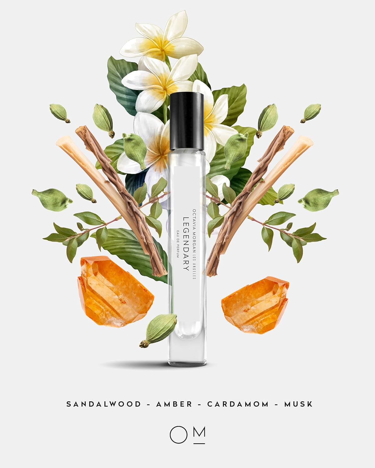 OCTAVIA MORGAN Los Angeles Legendary Eau De Parfum Spray  Fragancia Woody Spicy Clean de larga duración  Fragancia para hombres y mujeres, 0.3 fl oz