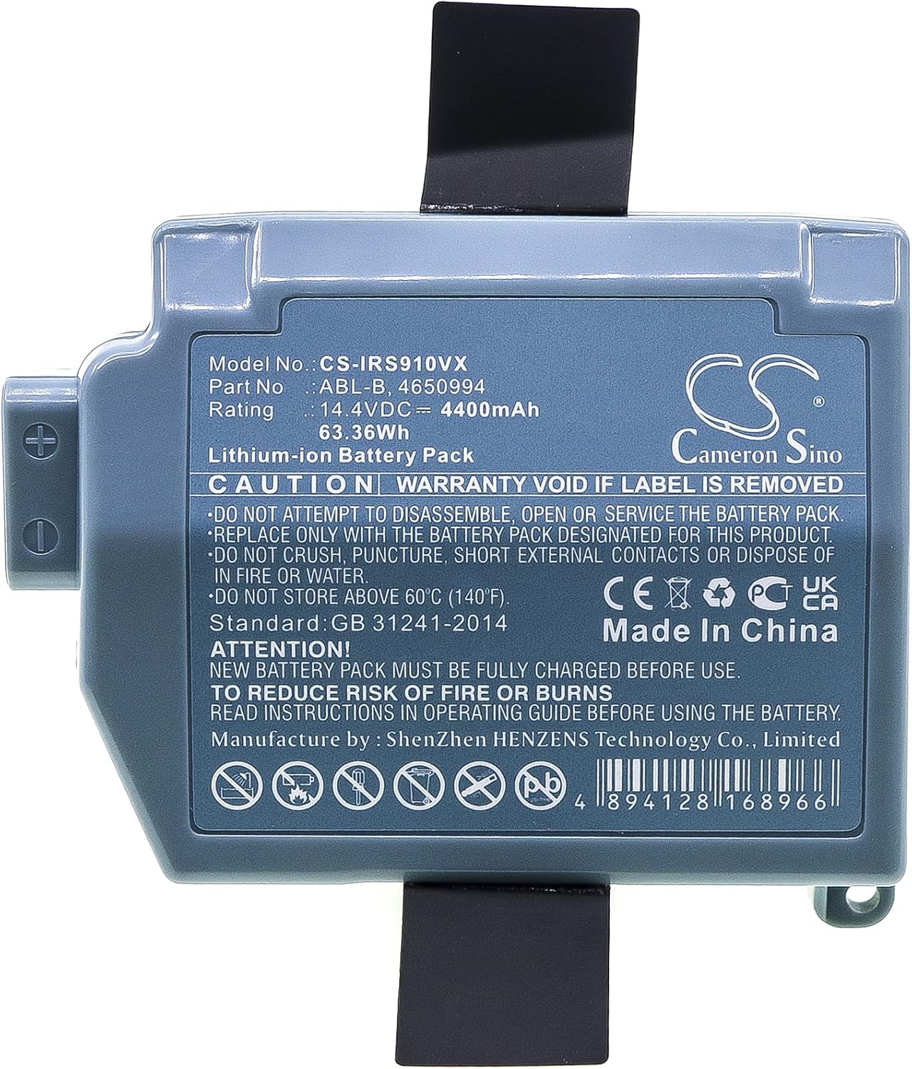 FYIOGXG Batería de 4400mAh  63.36Wh para iRobot Roomba S9, Roomba S9+, S955020 PN iRobot 4650994, ABL-B