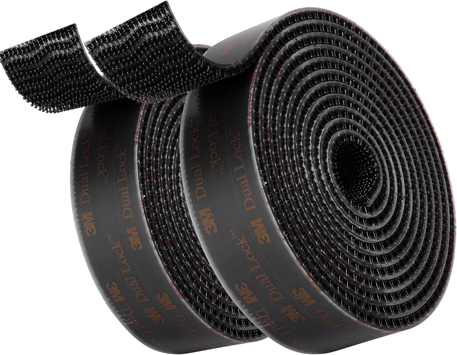 3M Dual Lock SJ3550A 1 pulgada × 8 pies, color negro, paquete de 2 cintas de montaje de cierre con cierre de gancho adhesivo fuerte en forma de