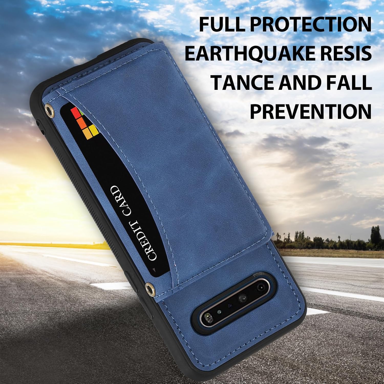 Asuwish Funda de teléfono para LG V60 ThinQ V60ThinQ 5G G9 Thin Q Wallet Cover con protector de pantalla de vidrio templado y soporte de tarjeta de
