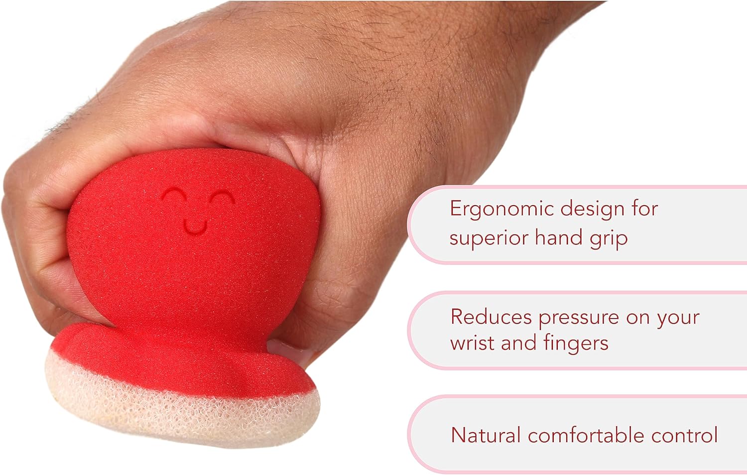 Happy Octopus – Limpiador de platos (paquete de 4)  Suministros ergonómicos de limpieza de esponja de cocina  Resistente, antiarañazos, esponjas
