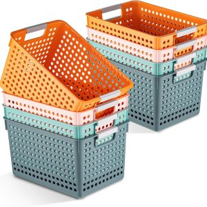 8 bandejas de papel para el aula, cestas de aula, cestas de almacenamiento bohemias con asas, contenedores de aula, organizador para escuela, 8 bandejas de papel para el aula, cestas de aula, cestas de almacenamiento bohemias con asas, contenedores de aula, organizador para escuela,