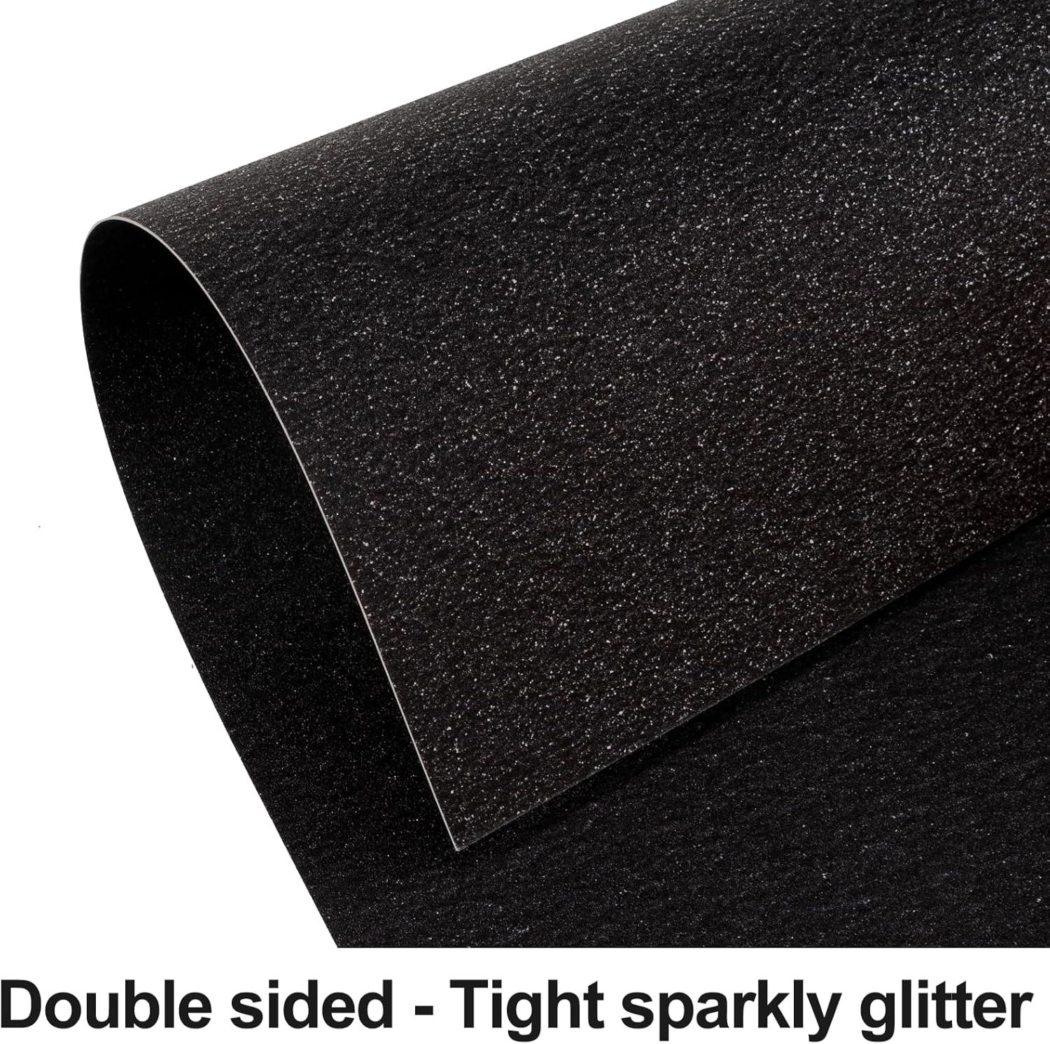 Cartulina negra con purpurina de doble cara de 8.5 x 11 pulgadas, Goefun 24 hojas de 10.58 ozm110 libras, papel de cartulina negra para Cricut,