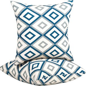 JMGBird Juego de 2 fundas de almohada impermeables para exteriores, 18 x 18 pulgadas, decoración del hogar para muebles, patio, cama, sofá, JMGBird Juego de 2 fundas de almohada impermeables para exteriores, 18 x 18 pulgadas, decoración del hogar para muebles, patio, cama, sofá,