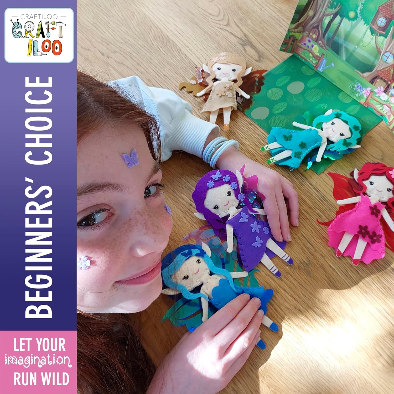 CRAFTILOO Kit de costura de elfos de hadas para niños, divertido y educativo juego de manualidades de cuento de hadas para niños y niñas de 7 a 12