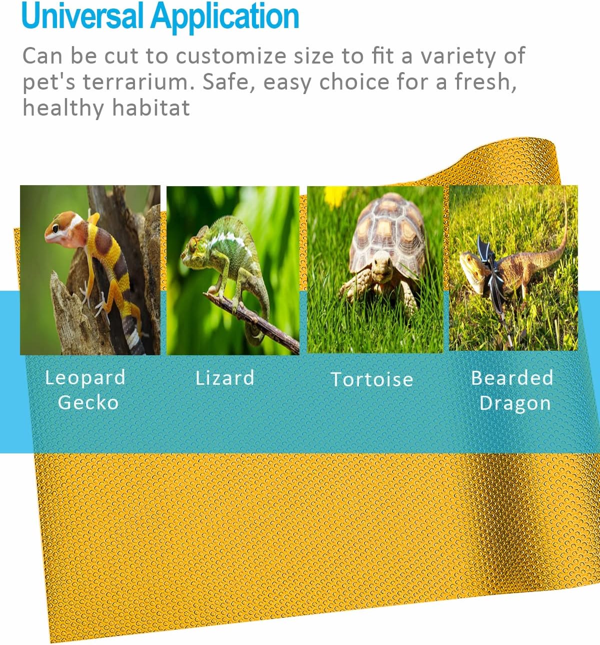 Duedusto Accesorios para tanque de dragón barbudo, sustrato de revestimiento de terrario de reptil para leopardo gecko, serpiente, lagarto y