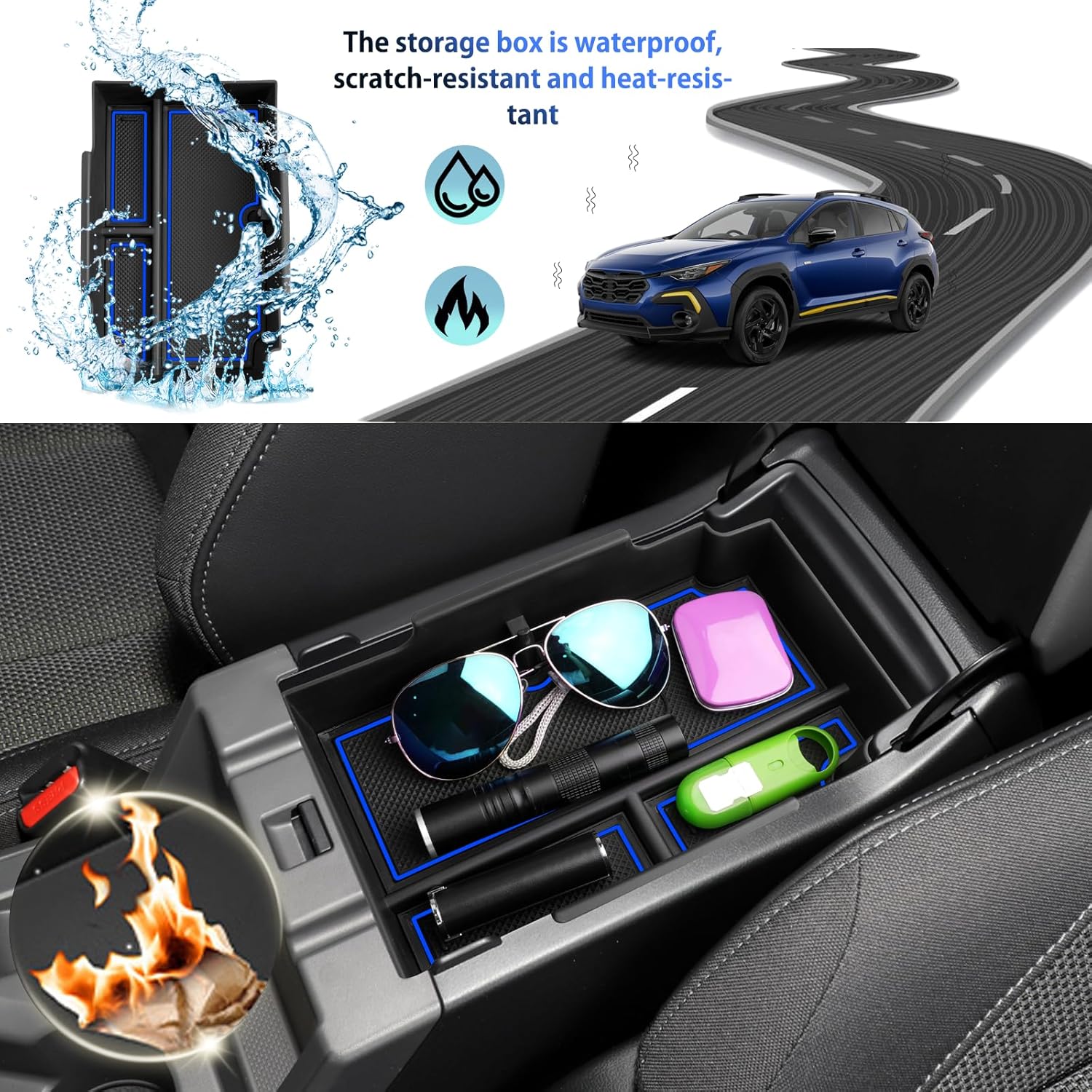 SHAOHAO Organizador de consola central Subaru Crosstrek 2024, 2023 2024 Subaru Crosstrek BasePremiumSportLimitedWilderness para Subaru Crosstrek